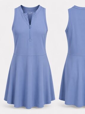 Old Navy Lavender-Blue Sleeveless Zip-Front Athletic Dress